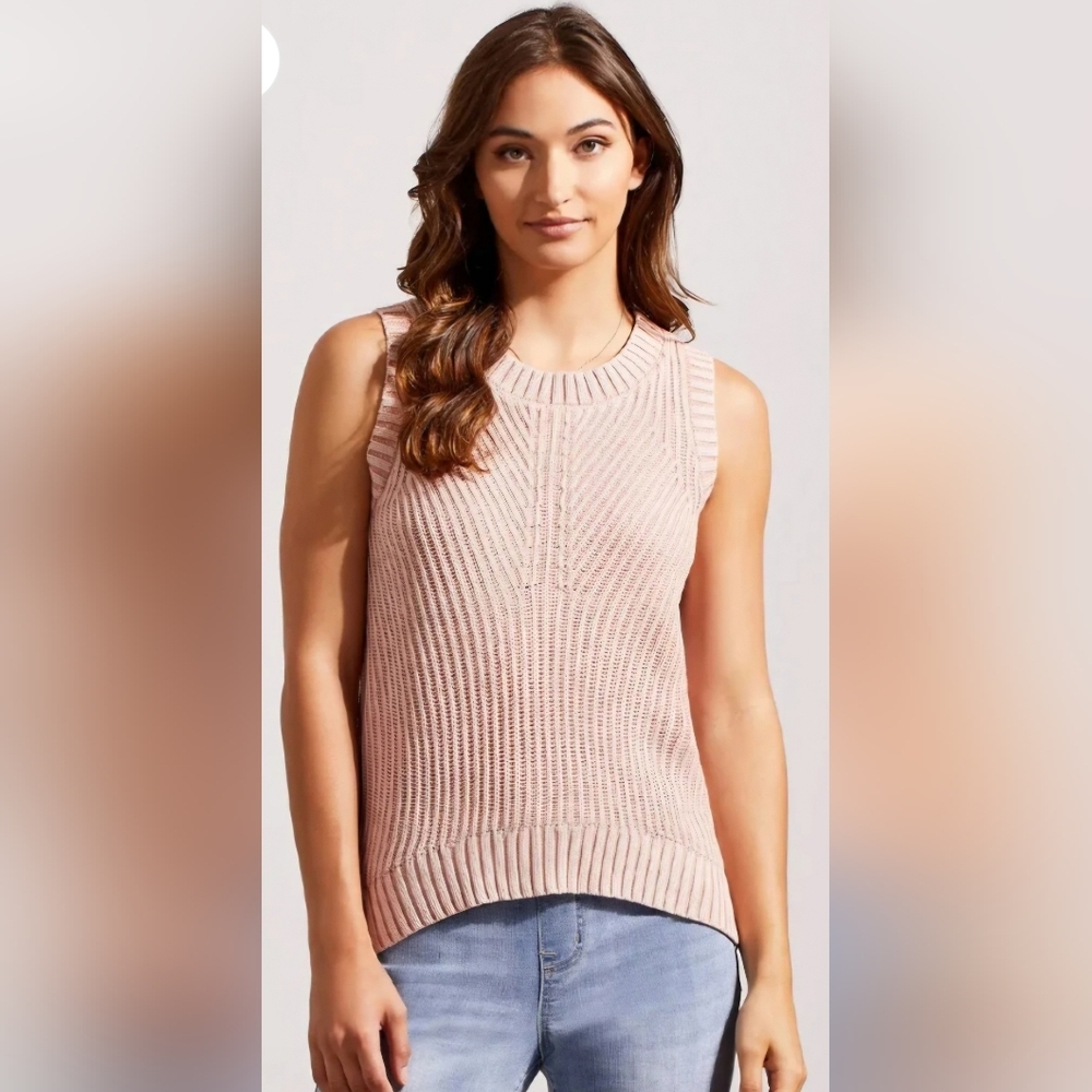 Stylish Pink‎ Sleeveless Knit Top